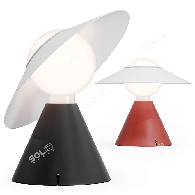 Elegant Linea Light Fante Lamp 3D model image 5