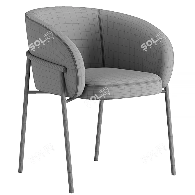 Rimo Modern Dining Chair 3D model image 5