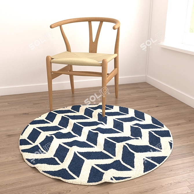 Versatile Rug Set: 8 Textured Options | Multiple Formats 3D model image 2