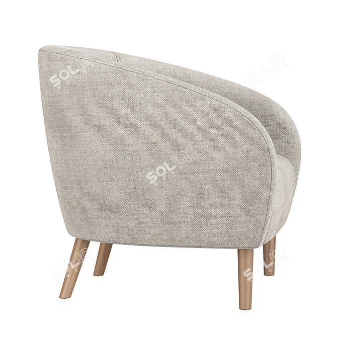Elegant Scoop Armchair: John Lewis Design 3D model image 3