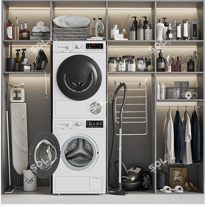 Sleek Laundry Room Vol. 03 3D model image 7