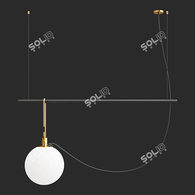 Elegant NH-S1-22 Pendant Lamp 3D model image 2