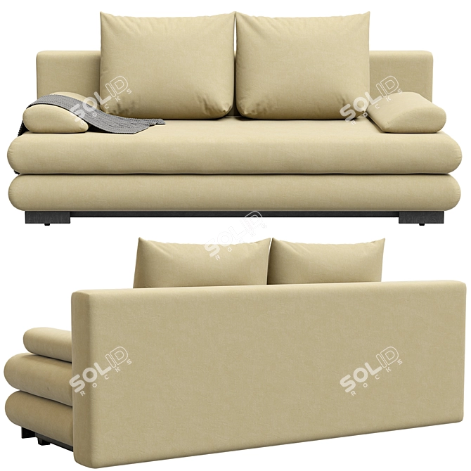 Velvet Leni Leny Sofa: Luxurious Comfort for Your Living Space 3D model image 2