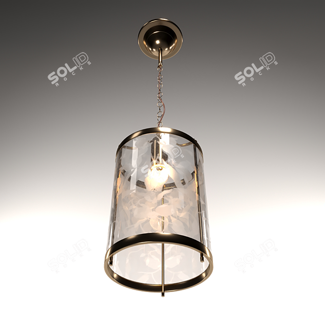 Italian Made Arte Lamp Bruno Pendant Light - Stylish and Modern 3D model image 3