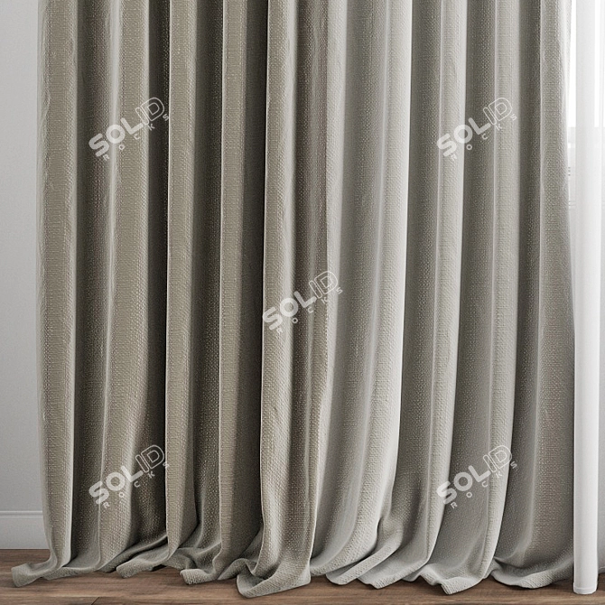 Polygonal Curtain Model 3D model image 2