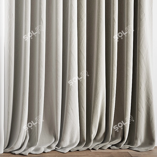 Polygonal Curtain Model 3D model image 3