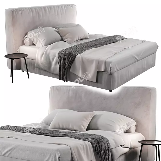 Flou_MyPlace_Bed: Stylish, Versatile, Comfortable 3D model image 1