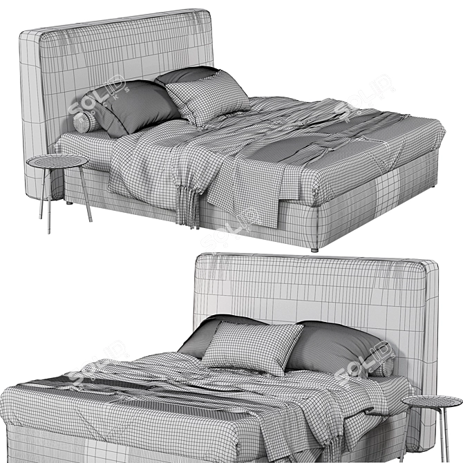 Flou_MyPlace_Bed: Stylish, Versatile, Comfortable 3D model image 2