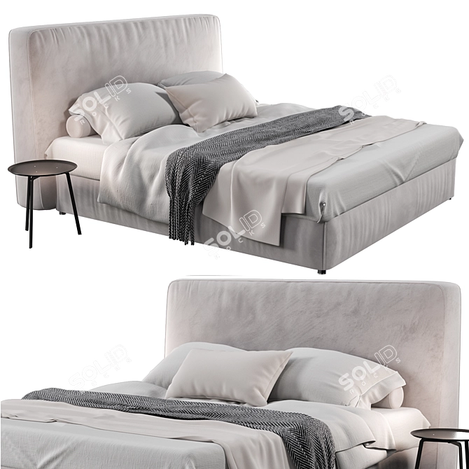 Flou_MyPlace_Bed: Stylish, Versatile, Comfortable 3D model image 4