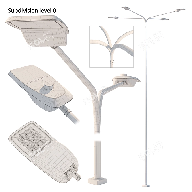 Linden M Street Lamp 3D model image 2