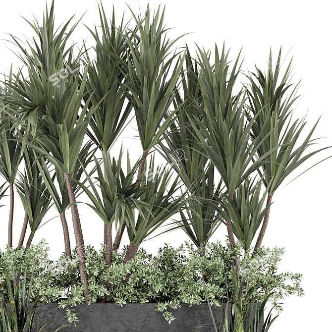 Green Garden Oasis Set 3D model image 4