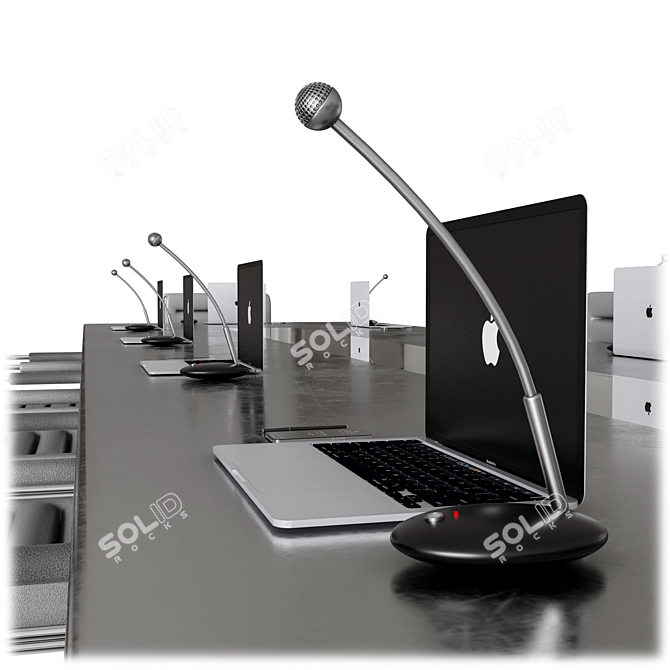 Sleek Modern Conference Table 3D model image 4