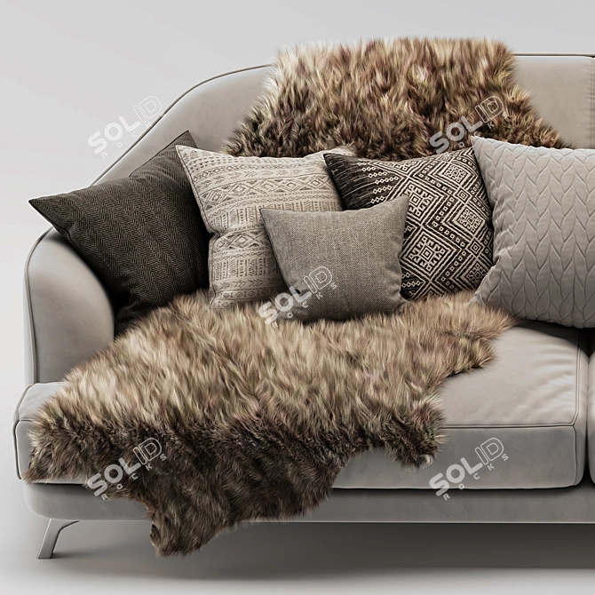Natuzzi DON GIOVANNI Fabric Sofa 3D model image 8
