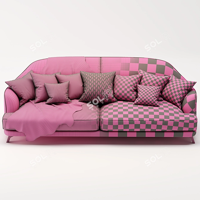 Natuzzi DON GIOVANNI Fabric Sofa 3D model image 9