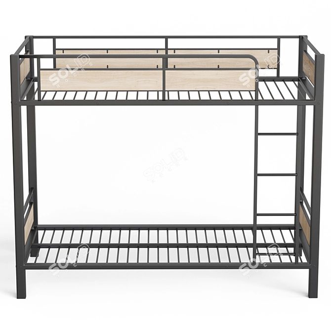 Hiba 2-Tiered Bed with Bases 3D model image 4