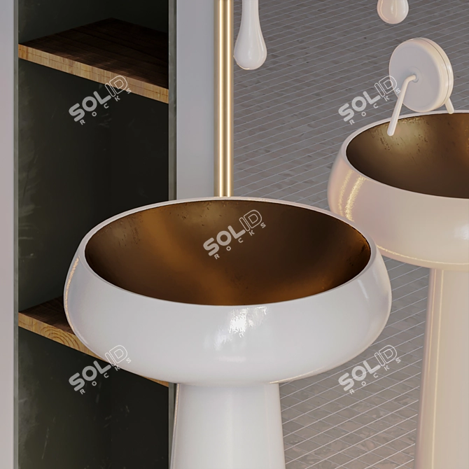 Gessi Faucet: Stylish Bathroom Essential 3D model image 2