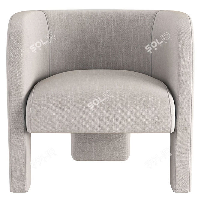 Elegant Luna Chair: Stylish and Comfortable 3D model image 2