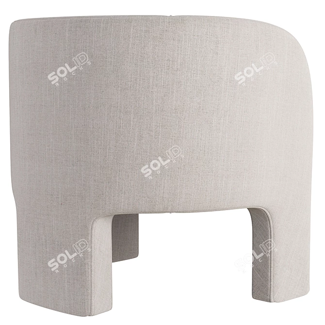 Elegant Luna Chair: Stylish and Comfortable 3D model image 4