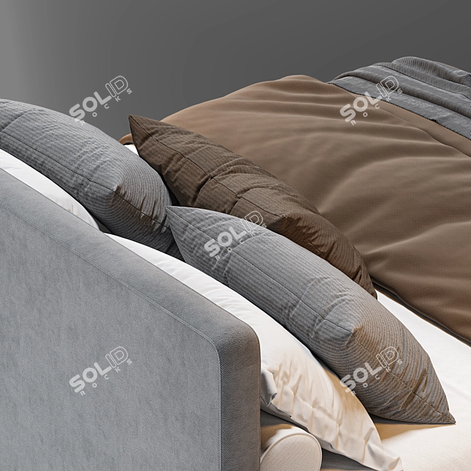 Contemporary King Bed by Minotti - Andersen 3D model image 3