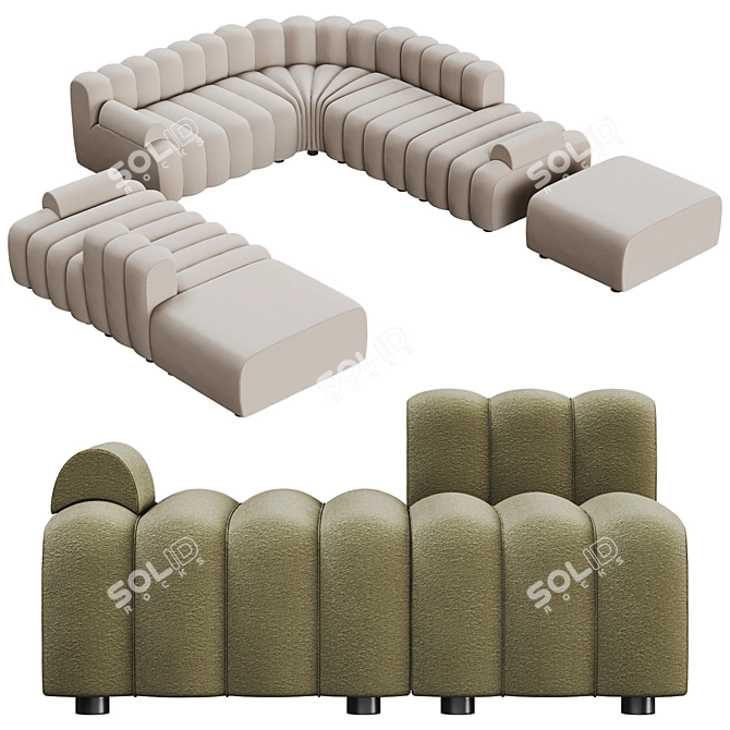 Modular Sofa Collection by NORR11 3D model image 1