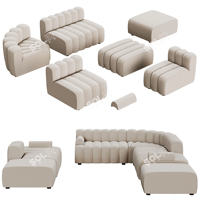 Modular Sofa Collection by NORR11 3D model image 2