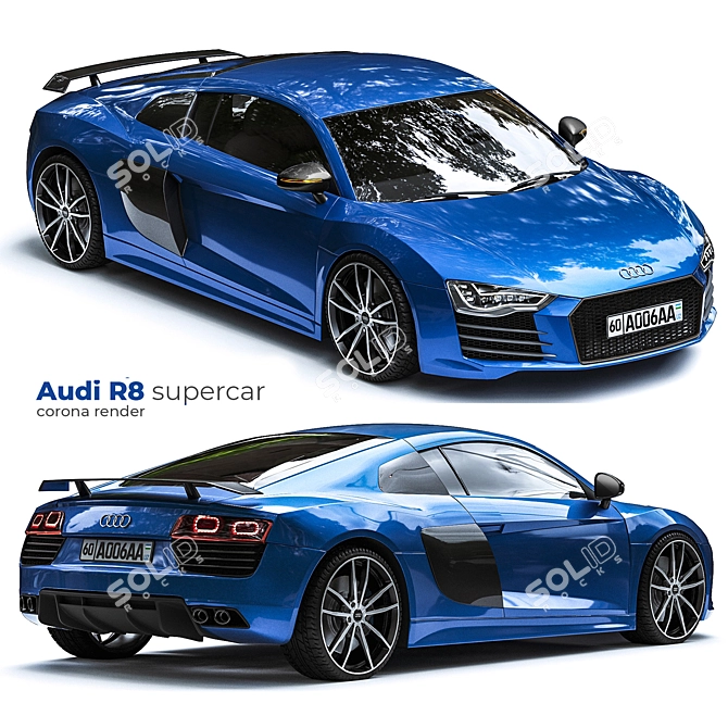 Modified Audi R8: Unleash the Beast 3D model image 1
