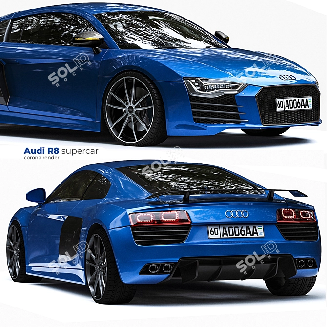 Modified Audi R8: Unleash the Beast 3D model image 2