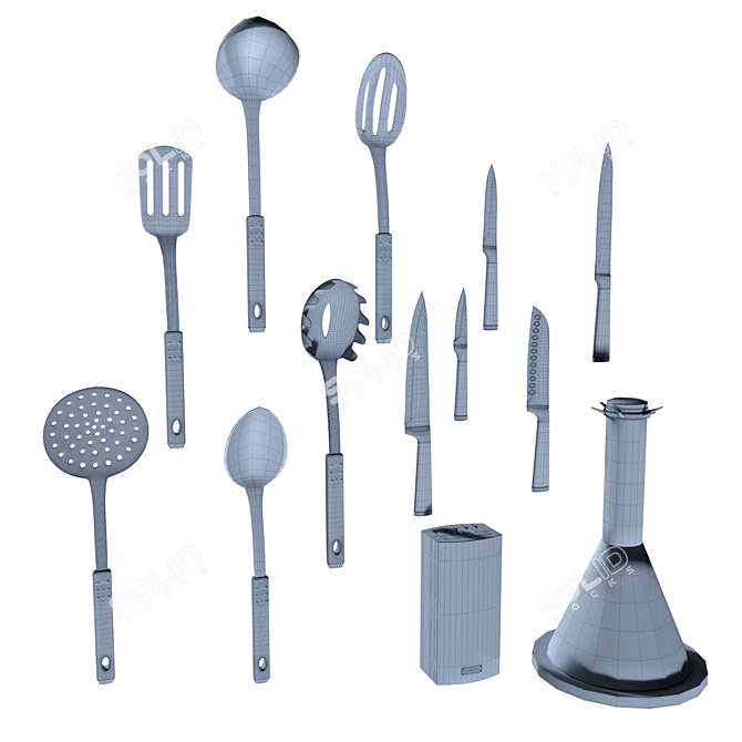 Kitchen Essentials Set: Kamille 3D model image 7