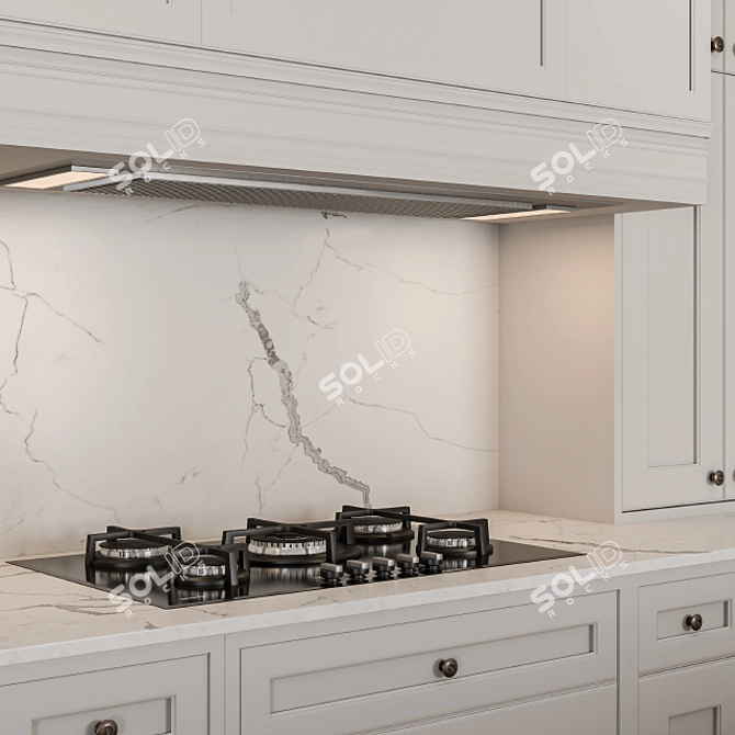 Stylish Kitchen NeoClassic Set 3D model image 2