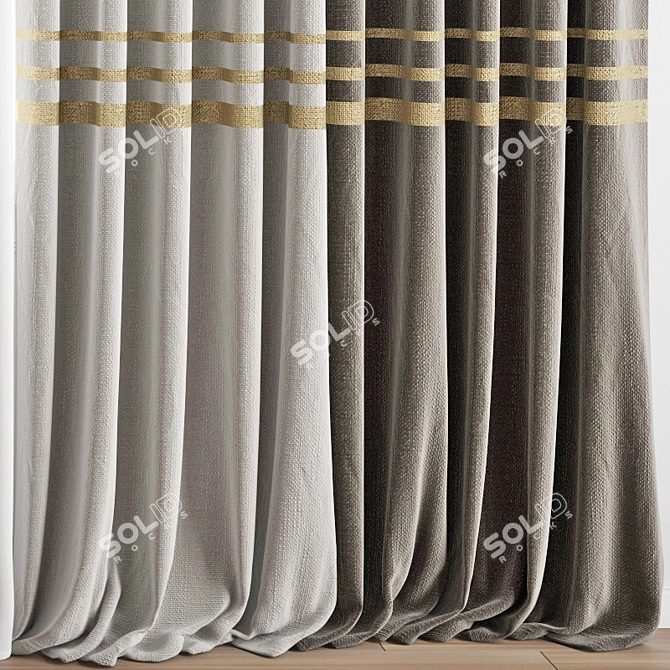 Polygonal Curtain Model 3D model image 2