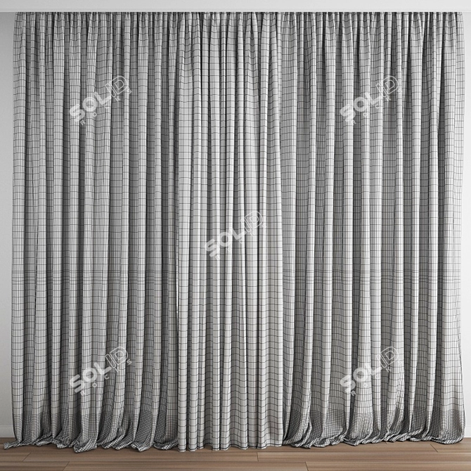 Polygonal Curtain Model 3D model image 4