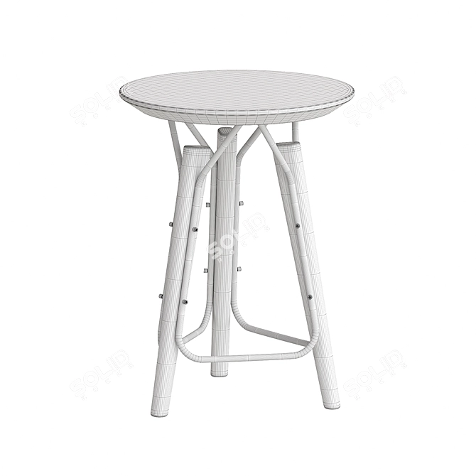 Sleek UFO Stool 3D model image 2