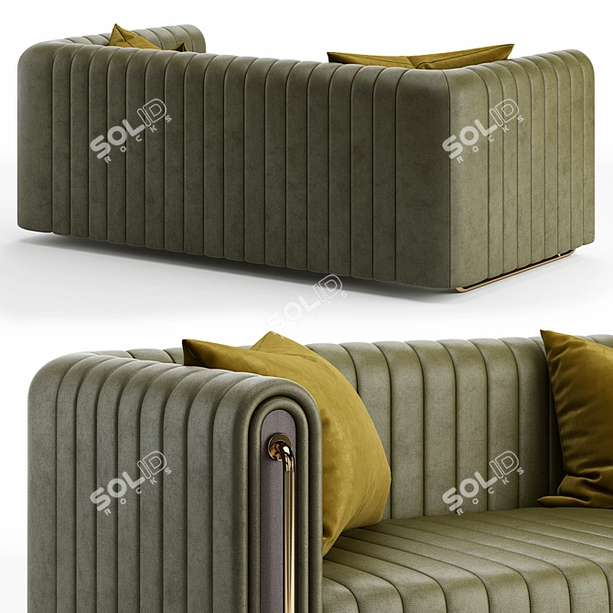 Modern River Sofa 3D model image 2