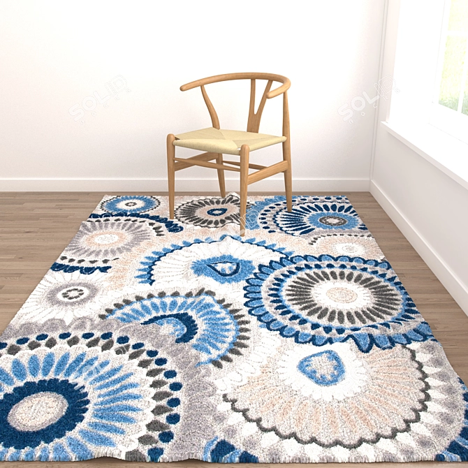 Versatile Rug Set with 8 Variations 3D model image 5