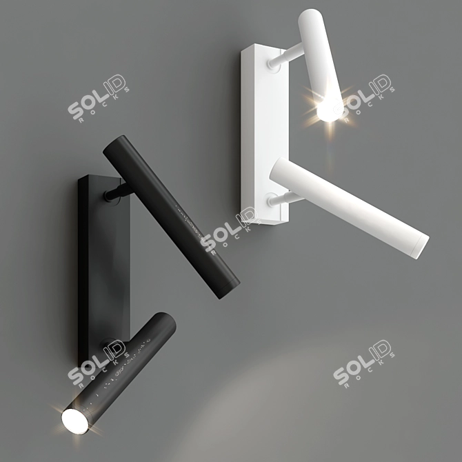 Sleek Newton LED Spotlight 3D model image 2