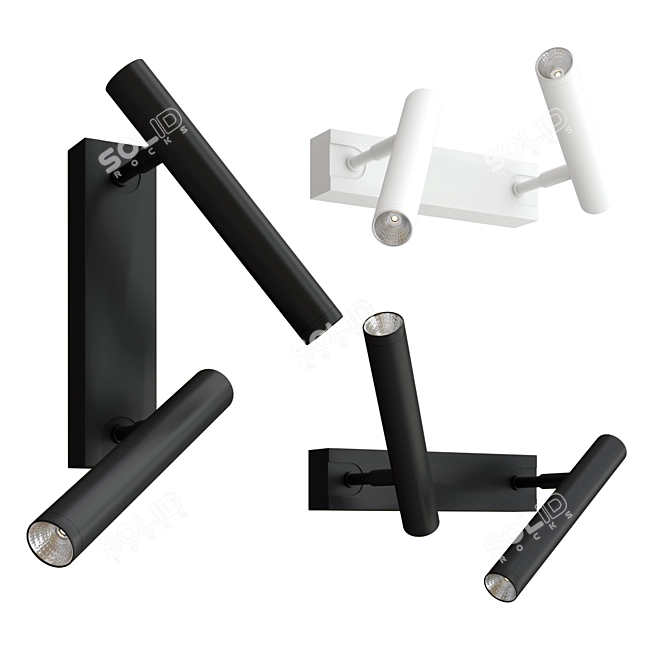 Sleek Newton LED Spotlight 3D model image 5