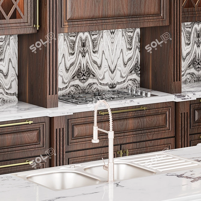 Timeless Kitchen Elegance 3D model image 6