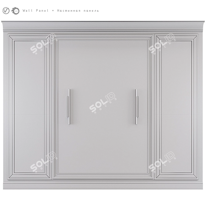 Title: Modern Wall Panel Design 3D model image 3