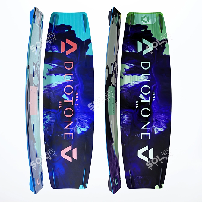 Soleil Duotone Kiteboard with Entity Ergo Pads 3D model image 2