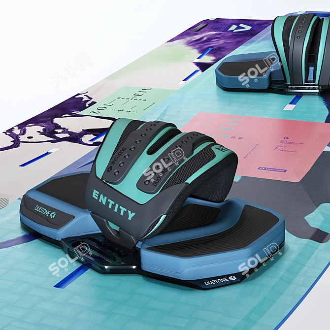 Soleil Duotone Kiteboard with Entity Ergo Pads 3D model image 3