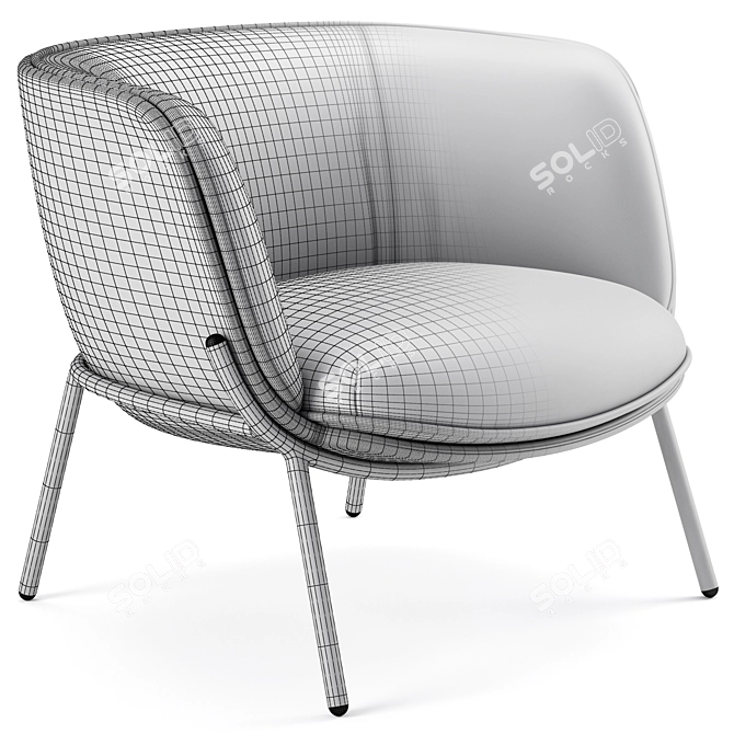 BomBom Armchair: Sleek and Stylish Seating 3D model image 1