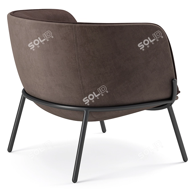 BomBom Armchair: Sleek and Stylish Seating 3D model image 2