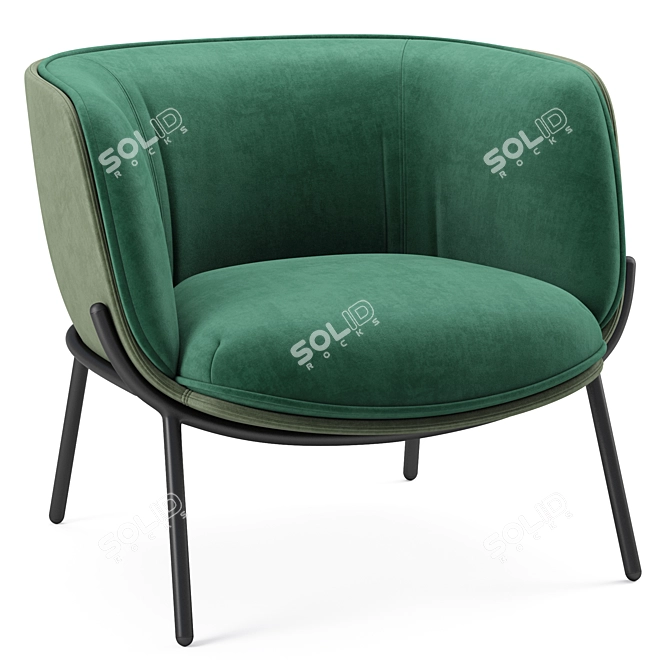 BomBom Armchair: Sleek and Stylish Seating 3D model image 3