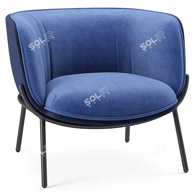 BomBom Armchair: Sleek and Stylish Seating 3D model image 5