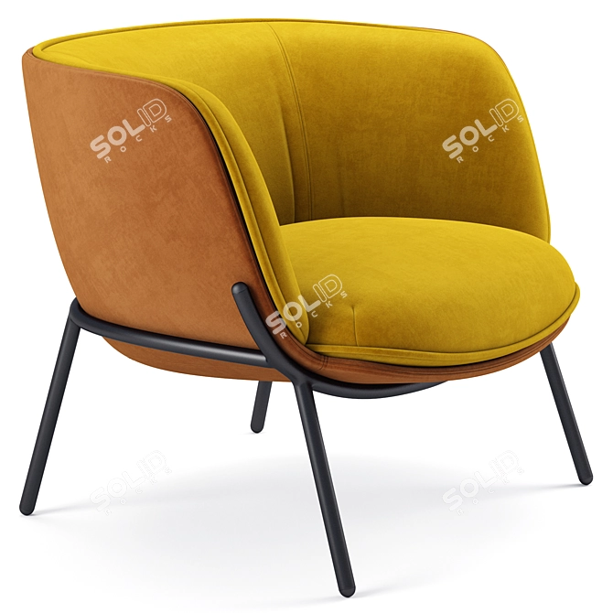 BomBom Armchair: Sleek and Stylish Seating 3D model image 7