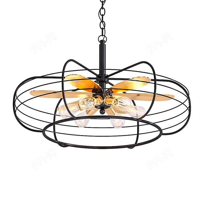 Elegant 6-Light Cal Lighting Margo 3D model image 1