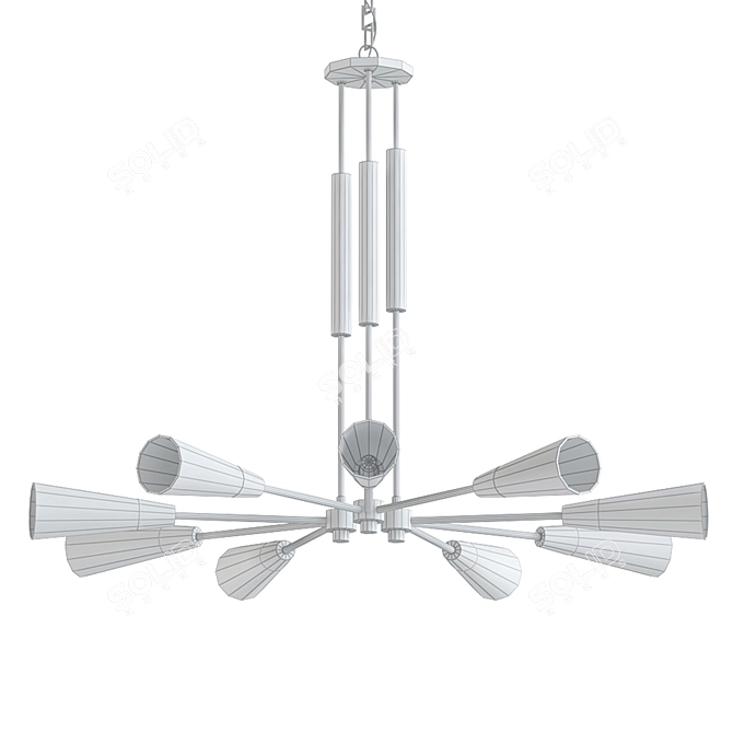 Cal Lighting Vasto 9 - Sleek and Contemporary Pendant Light 3D model image 2