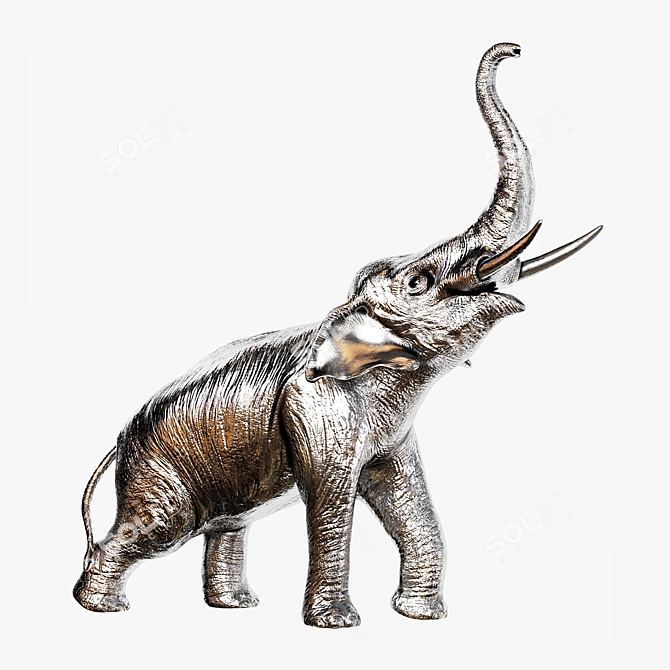 Elephant Sculptures: Exquisite, Detailed, and Lifelike 3D model image 4