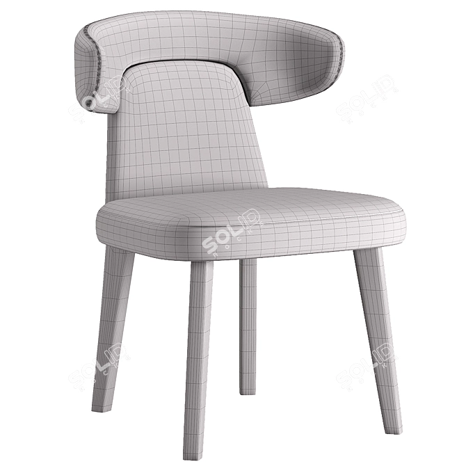 Modern Dining Chair with 3D Max Rendering 3D model image 4