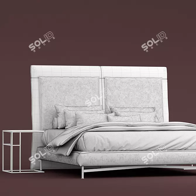 Luxurious Contemporary Bed: twils SP2802 3D model image 3